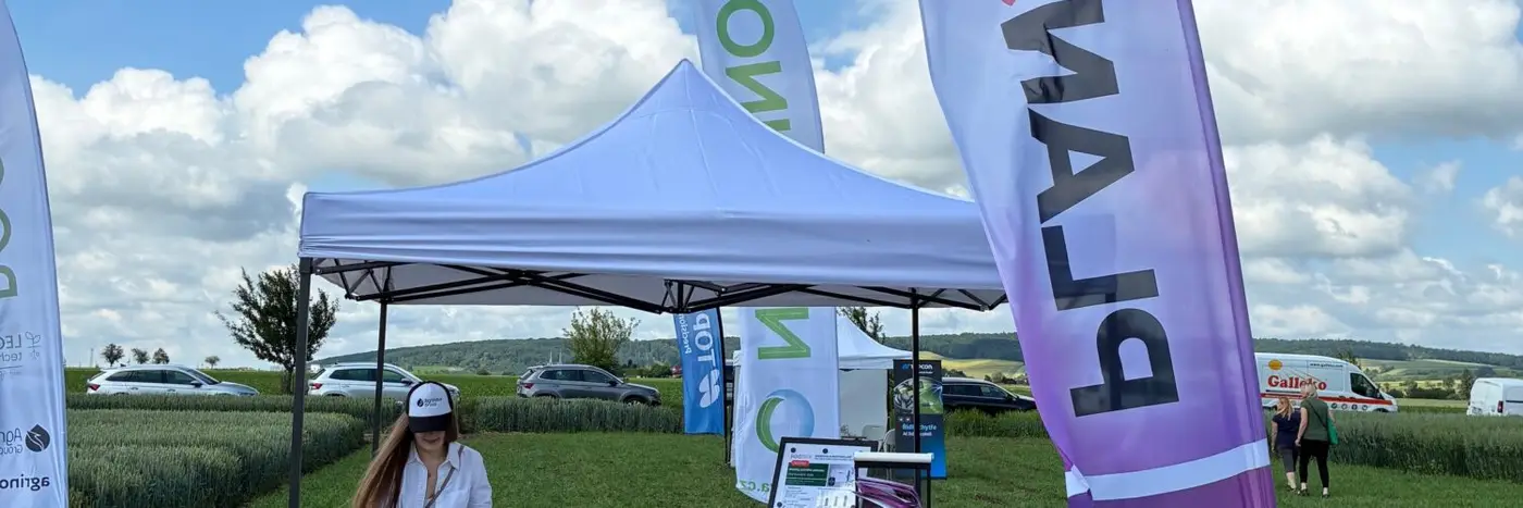 Trade demonstration stand at an agricultural show